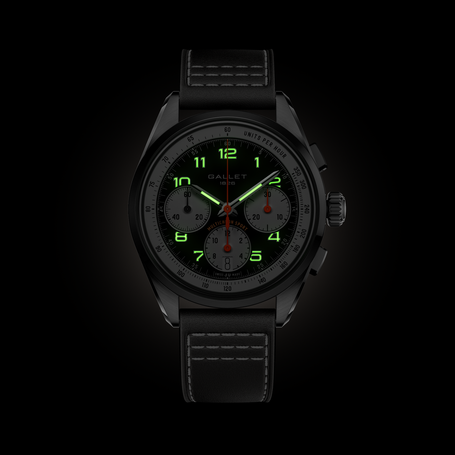 Multichron Sport | 41mm, Steel Case, Brown Leather Strap