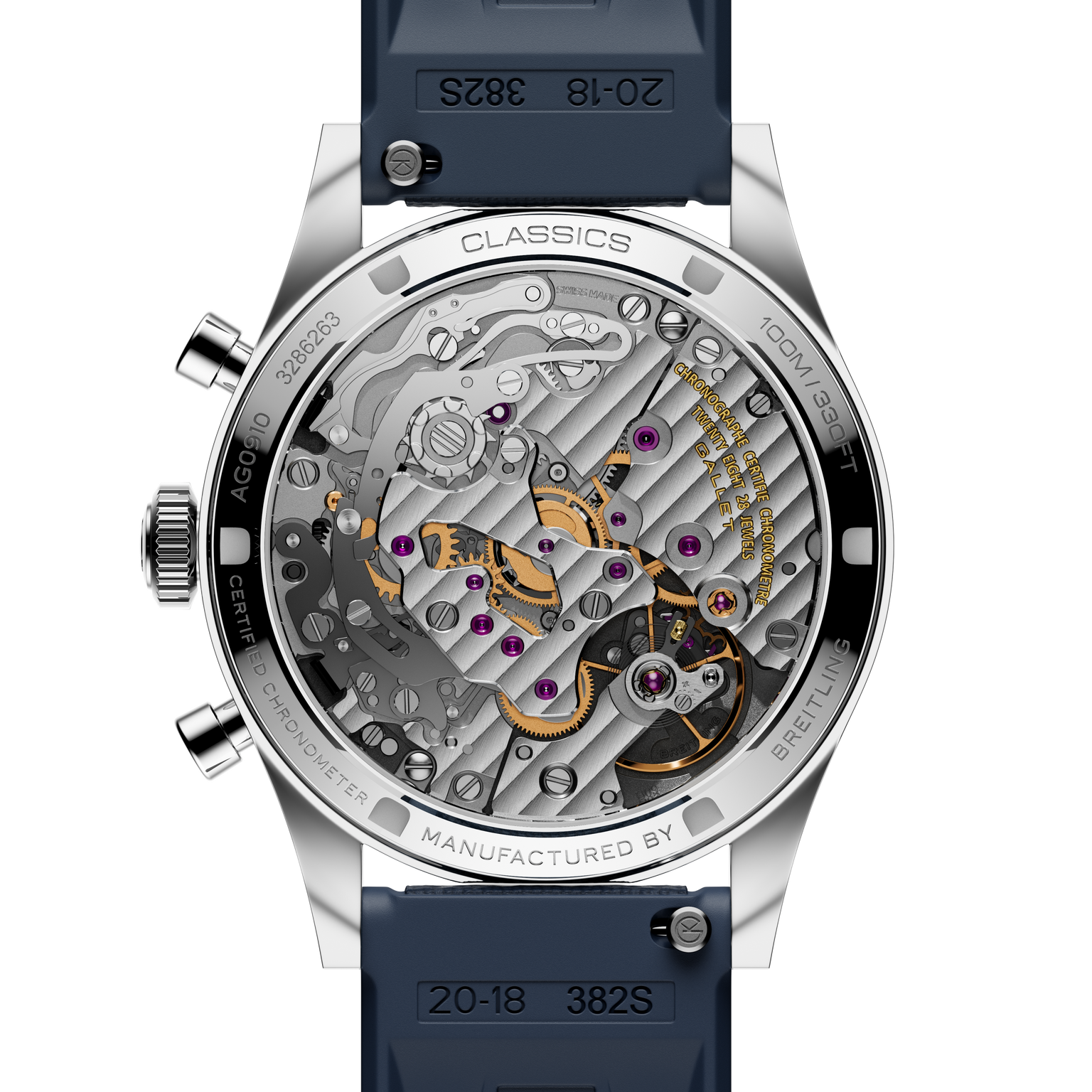 Tribute Yachting | 38mm, Steel Case, Blue Rubber Strap