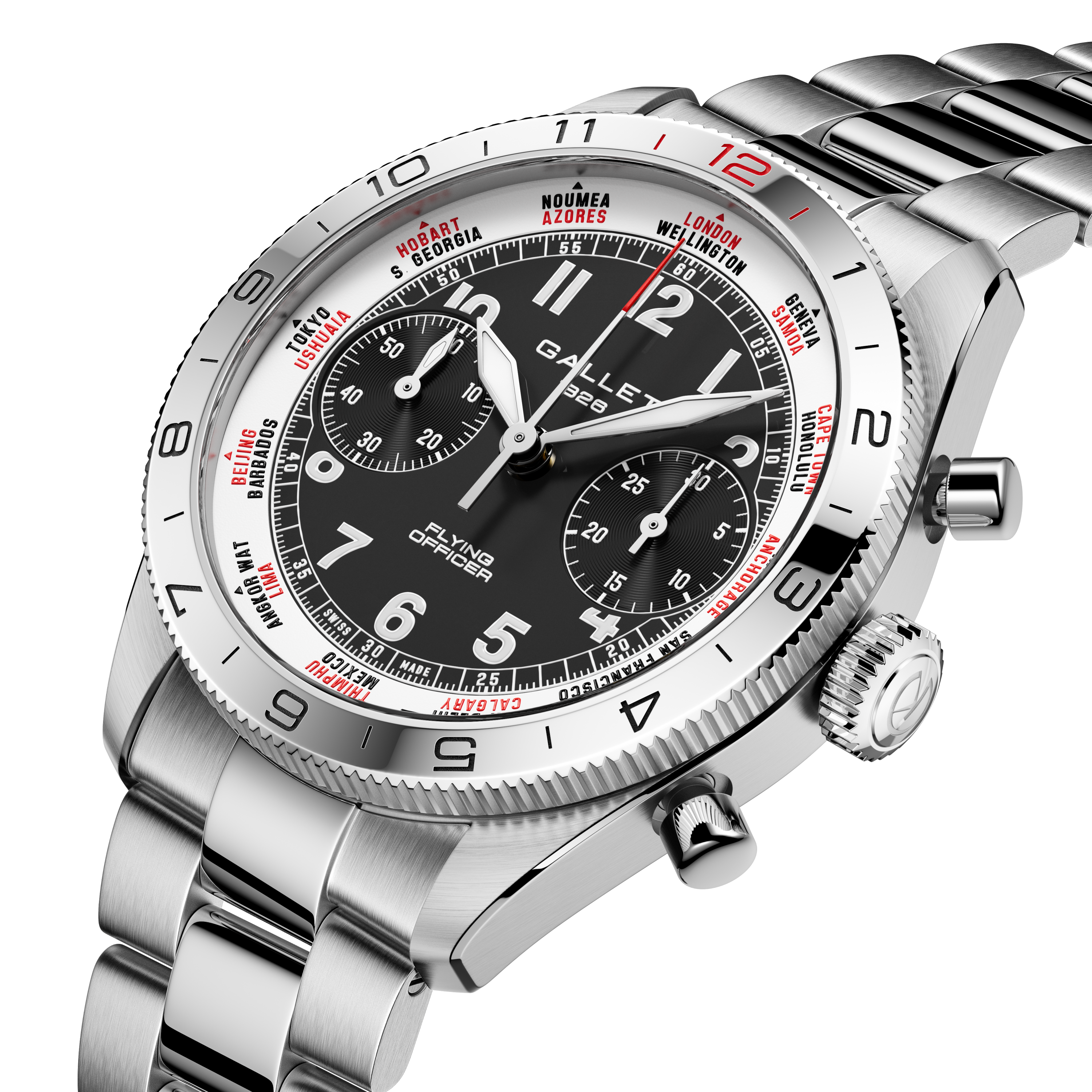 Flying Officer | 40mm, Steel Case, Steel Strap