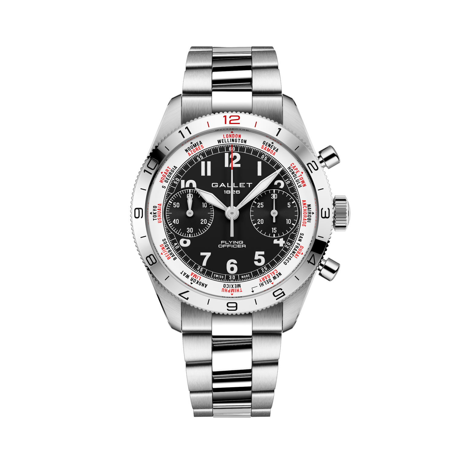 Flying Officer | 40mm, Steel Case, Steel Strap