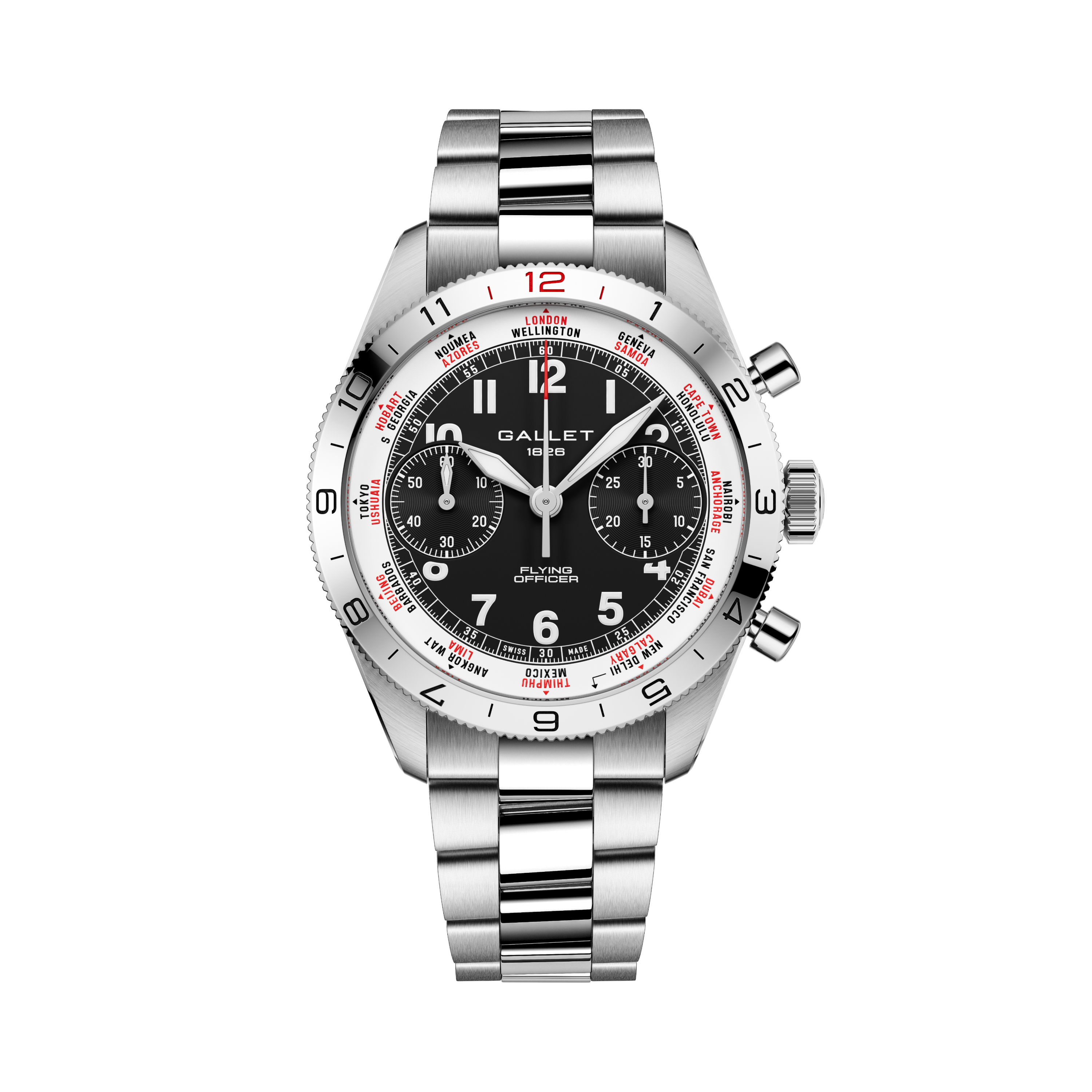 Flying Officer | 40mm, Steel Case, Steel Strap