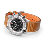 Flying Officer | 40mm, Steel Case, Brown Leather Strap