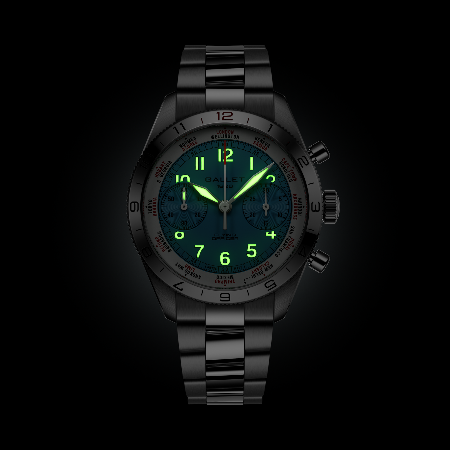 Flying Officer | 40mm, Steel Case, Steel Strap