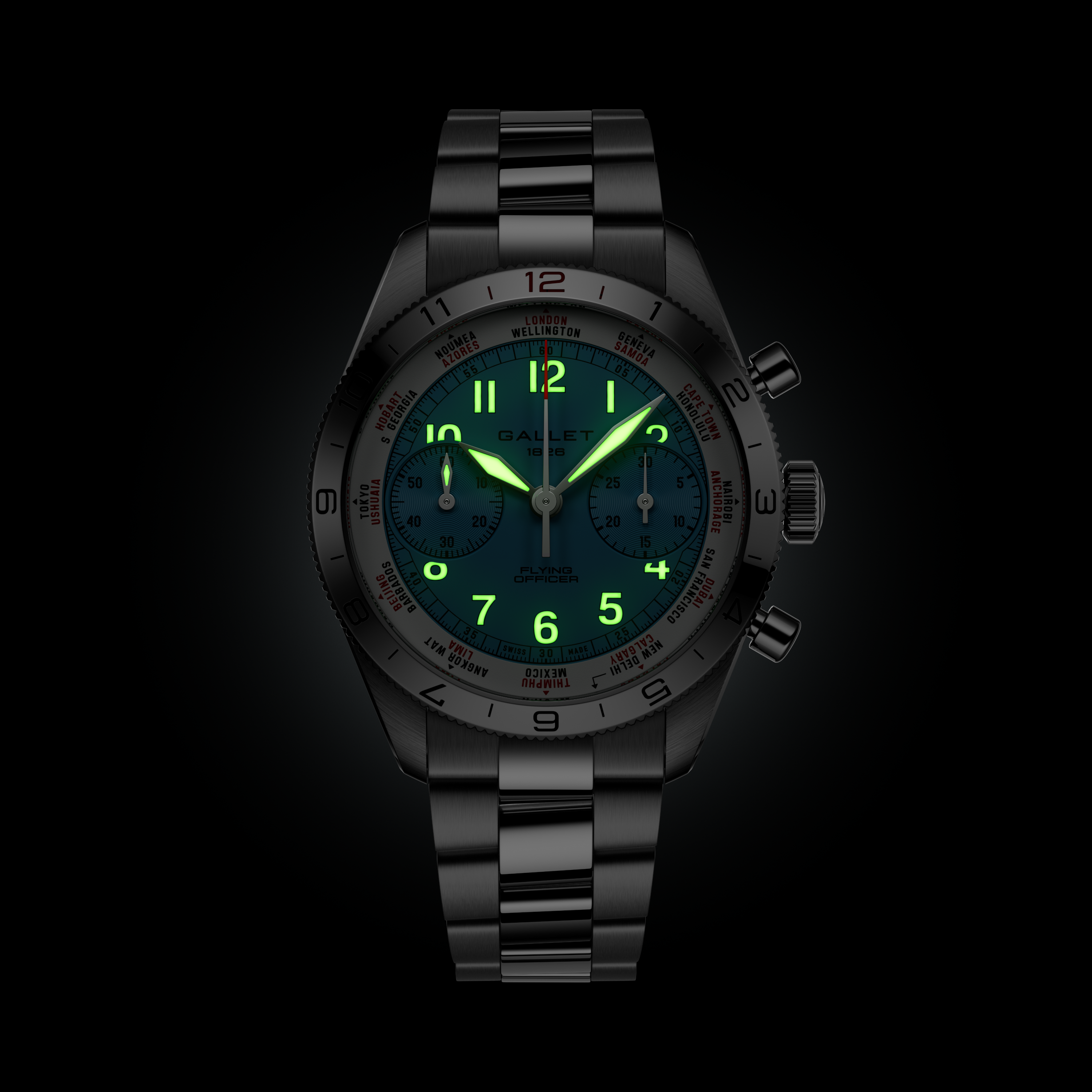 Flying Officer | 40mm, Steel Case, Steel Strap