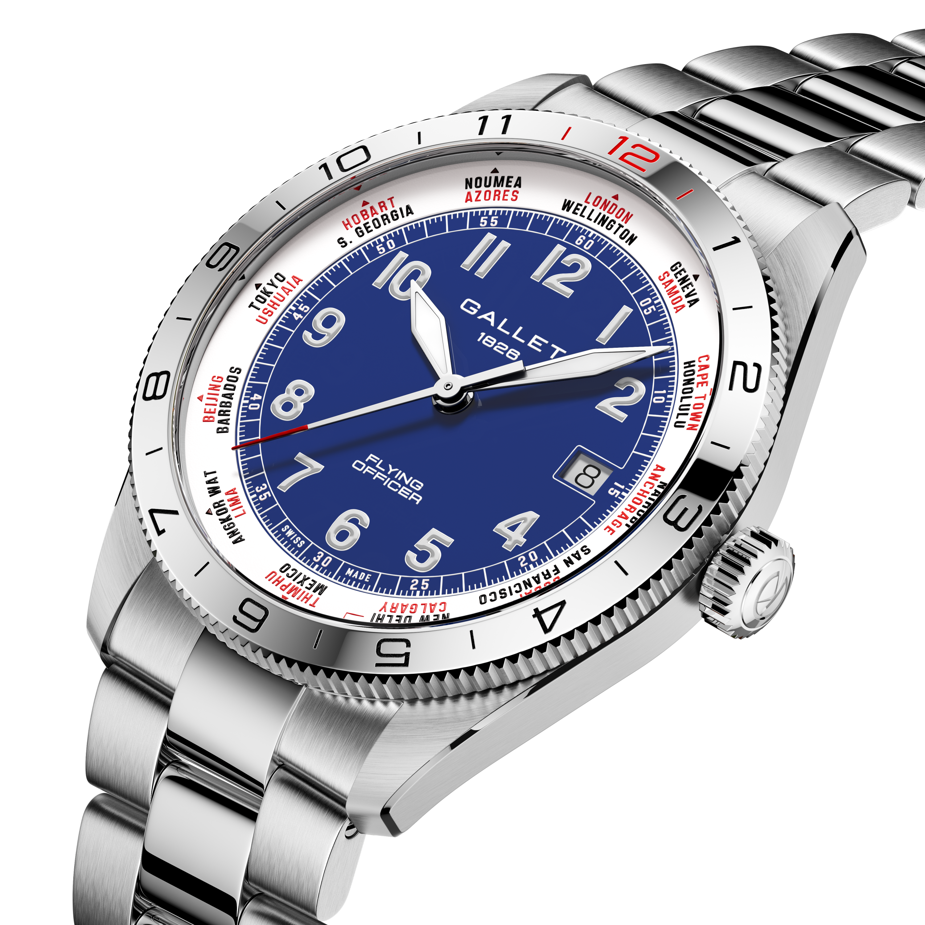 Flying Officer | 40mm, Steel Case, Steel Strap