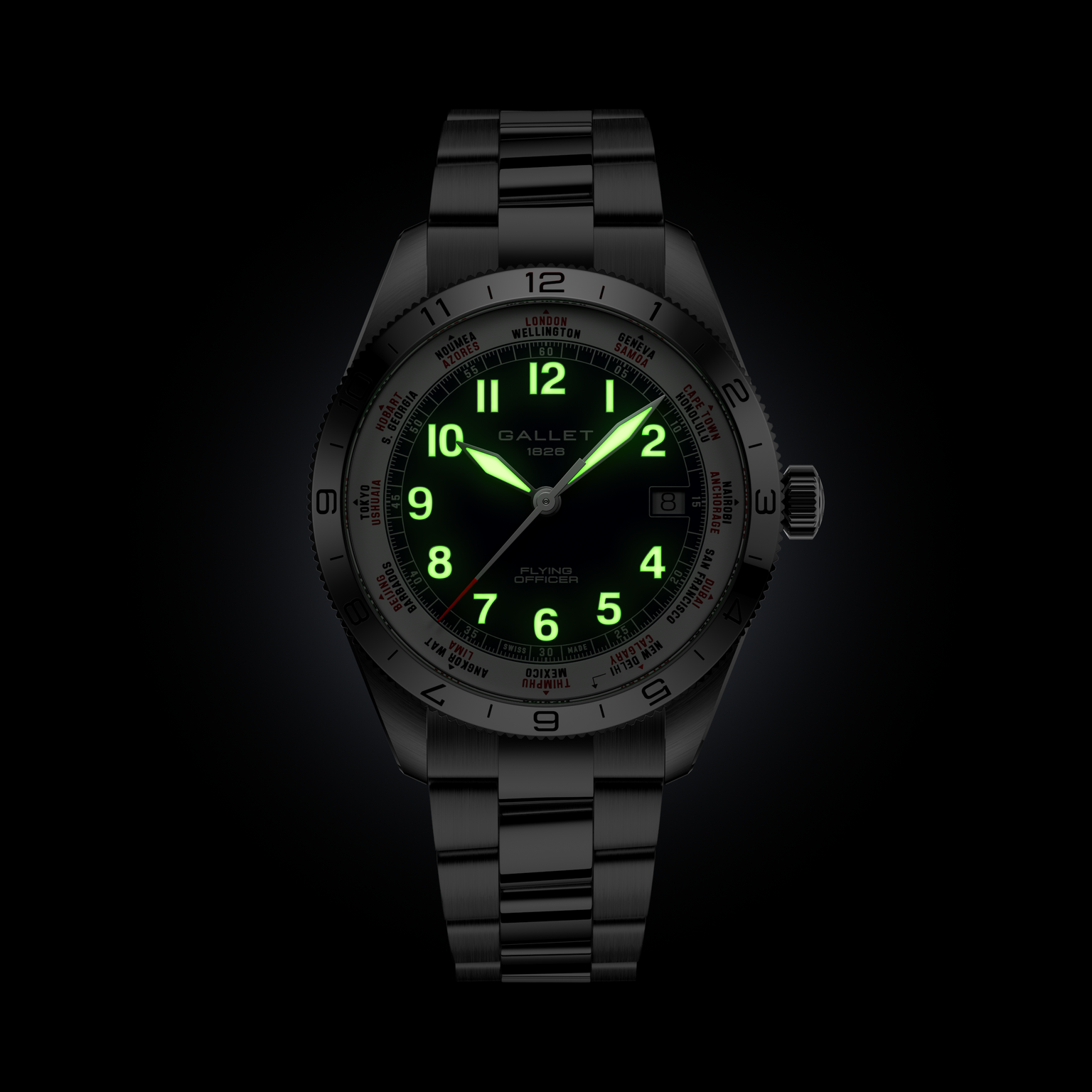 Flying Officer | 40mm, Steel Case, Steel Strap