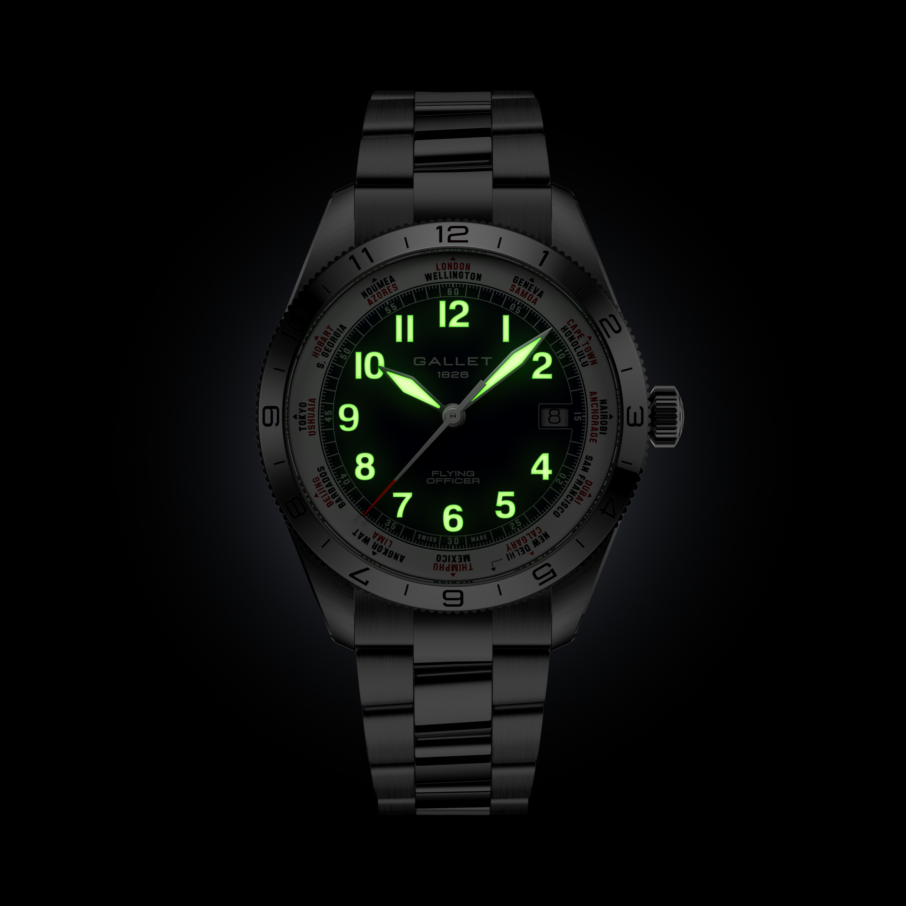 Flying Officer | 40mm, Steel Case, Steel Strap