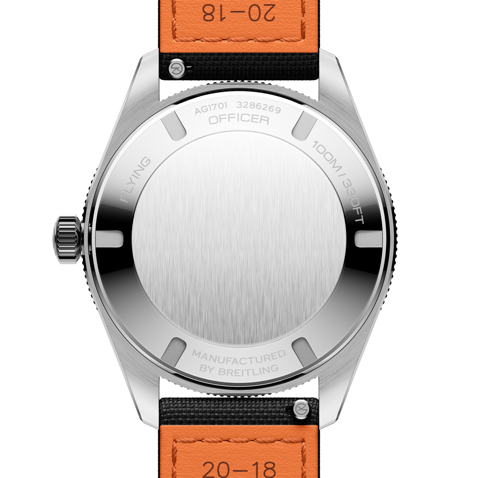 Flying Officer | 40mm, Steel Case, Black Fabric Strap
