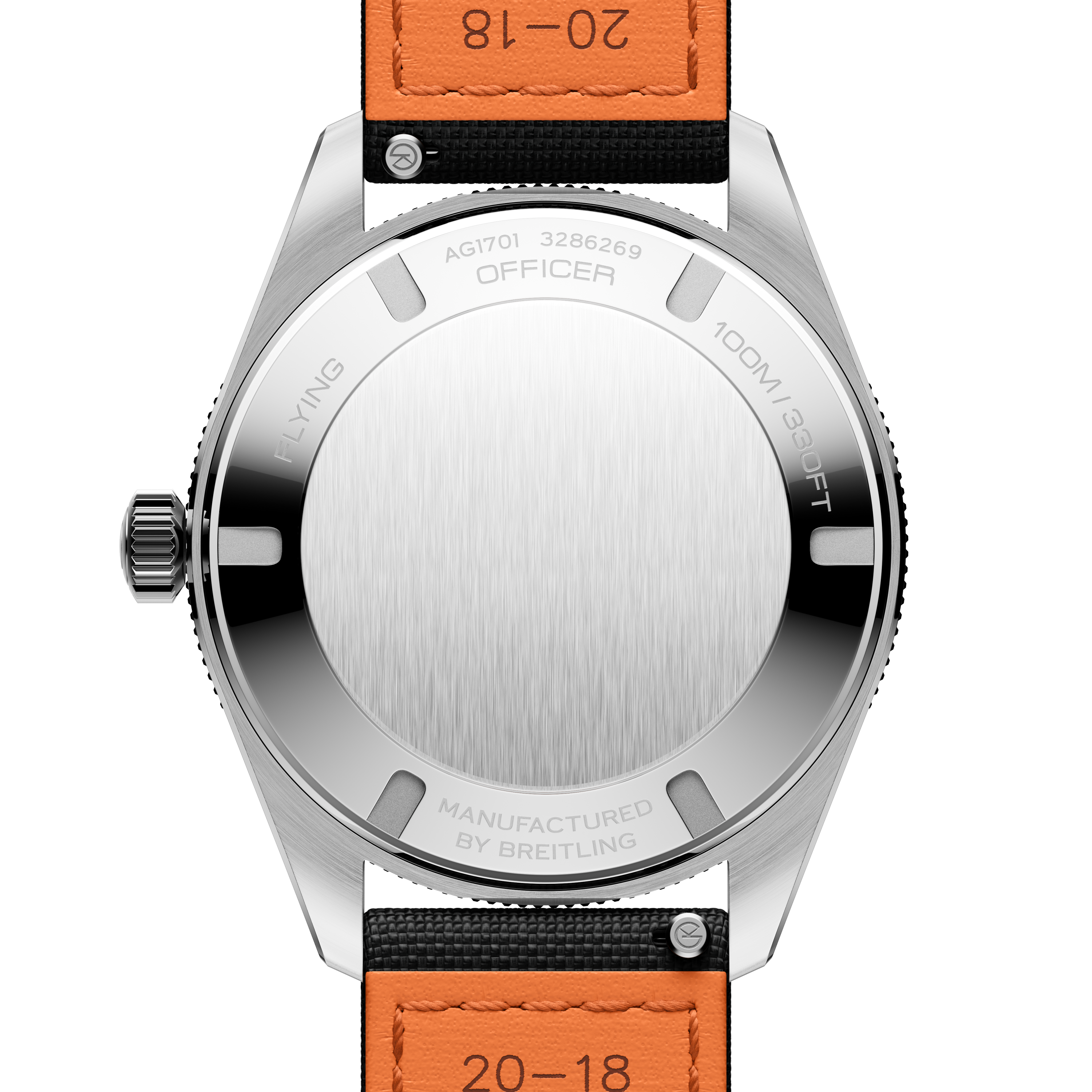 Flying Officer | 40mm, Steel Case, Black Fabric Strap