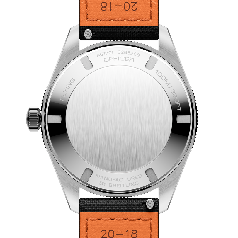 Flying Officer | 40mm, Steel Case, Black Fabric Strap