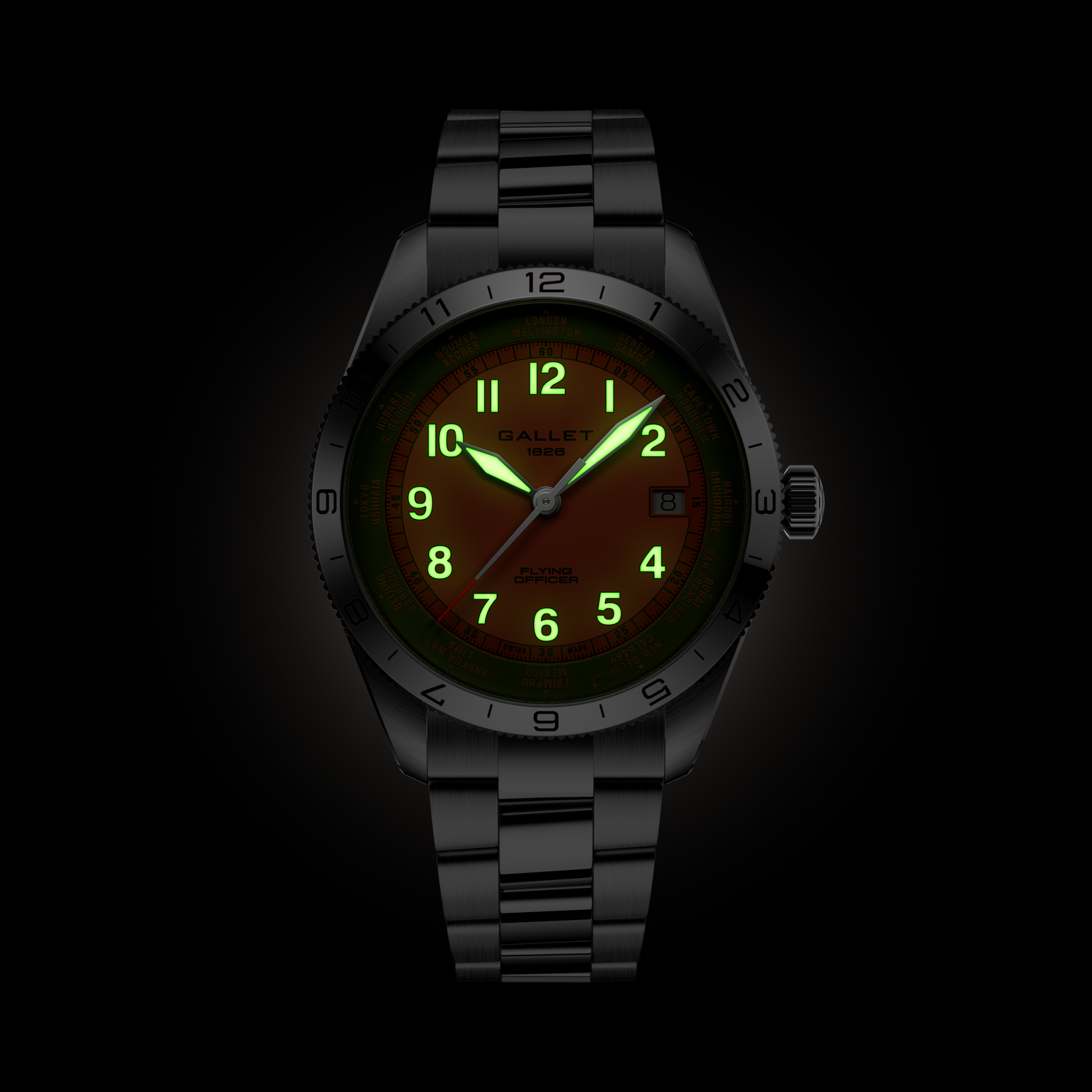 Flying Officer | 40mm, Steel Case, Steel Strap