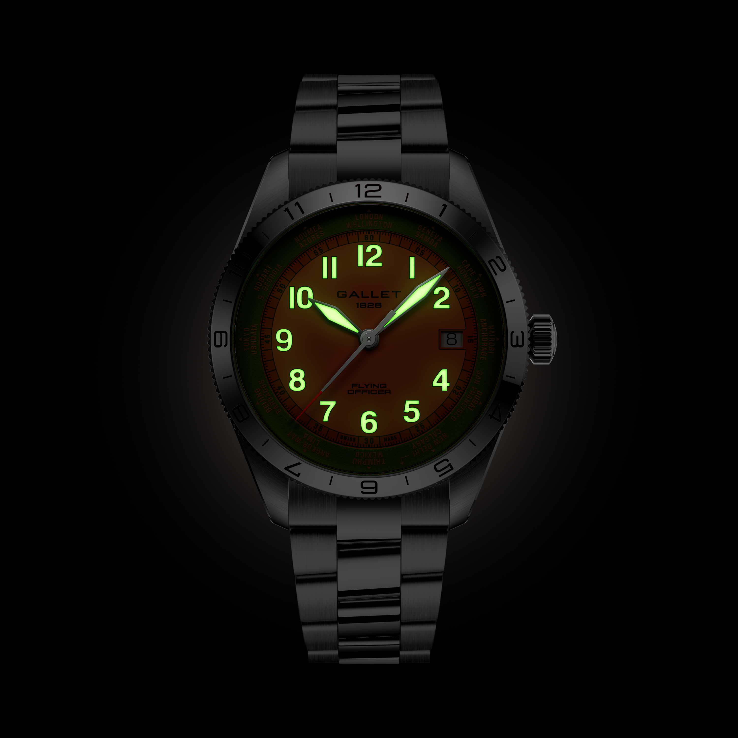 Flying Officer | 40mm, Steel Case, Steel Strap