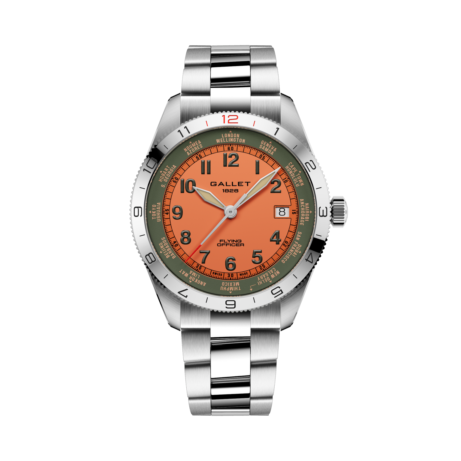 Flying Officer | 40mm, Steel Case, Steel Strap