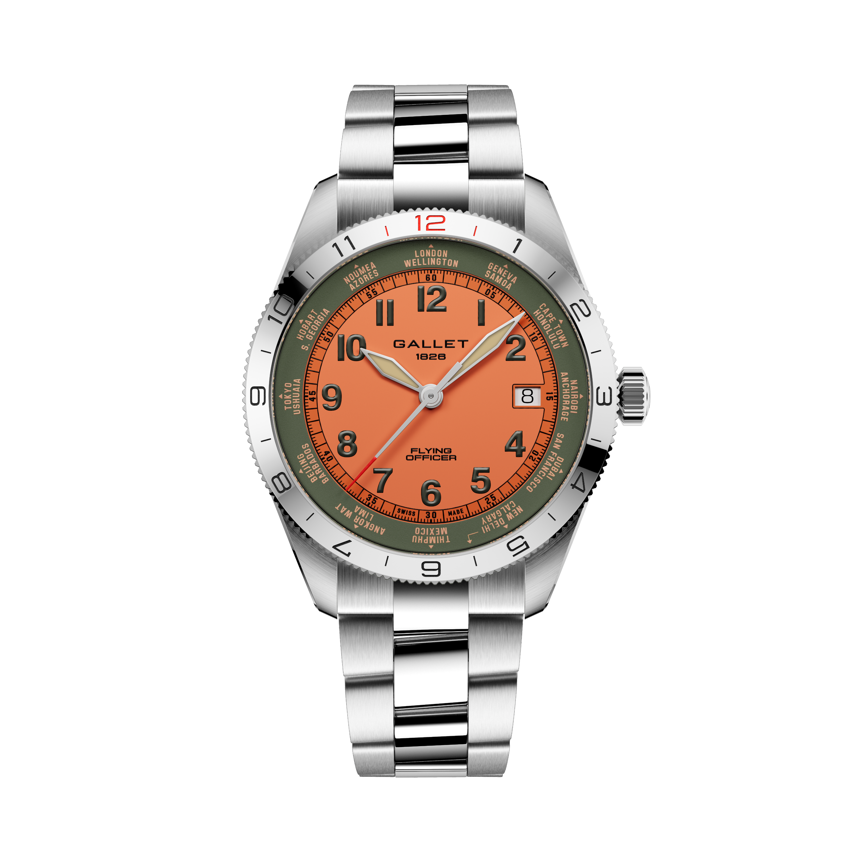 Flying Officer | 40mm, Steel Case, Steel Strap