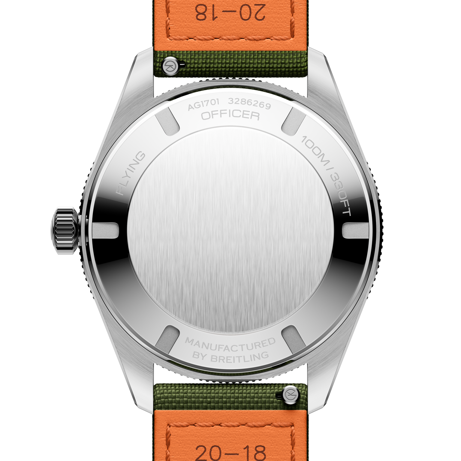 Flying Officer | 40mm, Steel Case, Green Fabric Strap