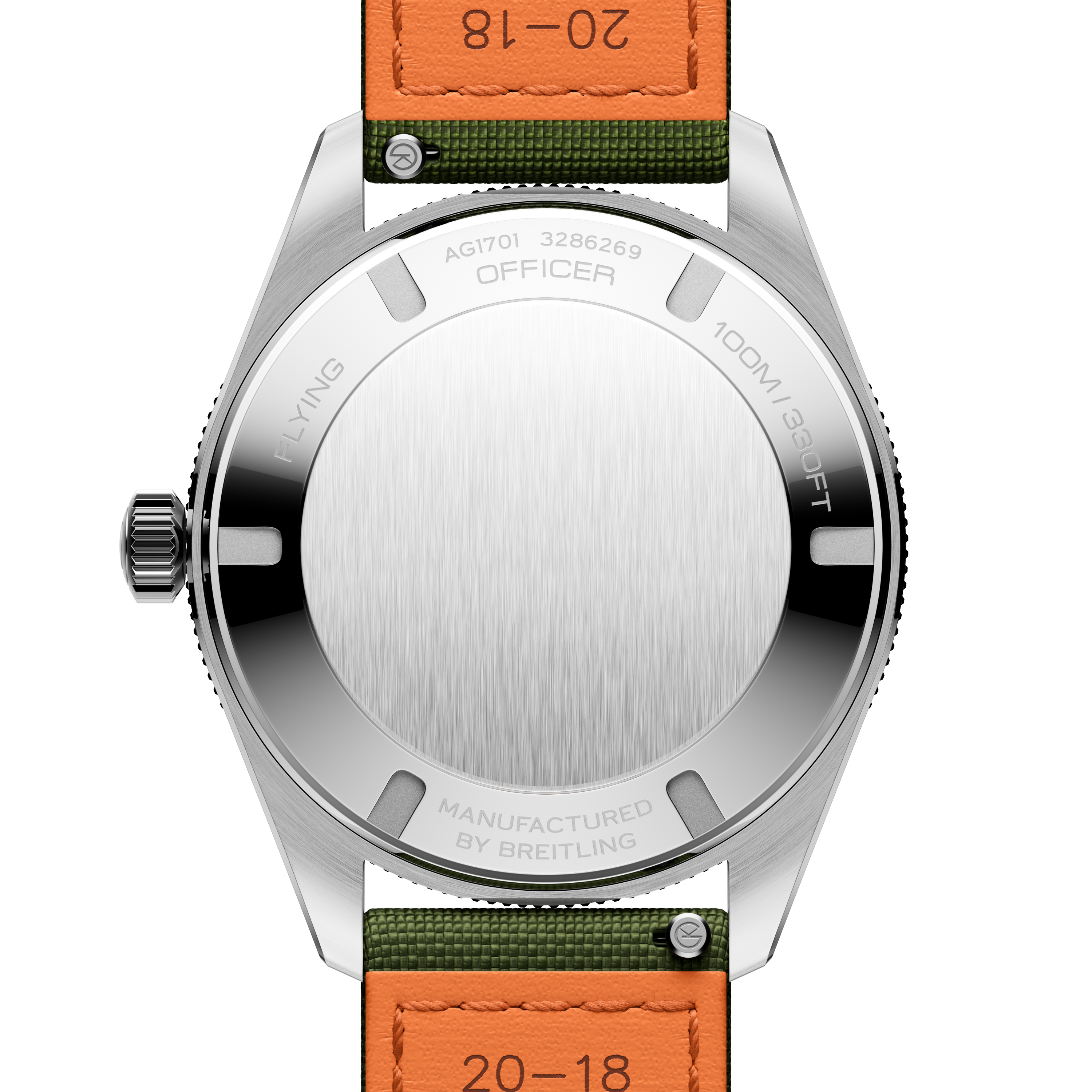 Flying Officer | 40mm, Steel Case, Green Fabric Strap