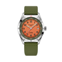 Flying Officer | 40mm, Steel Case, Green Fabric Strap