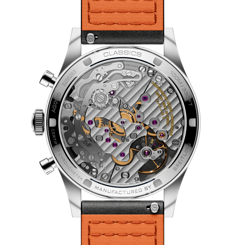 Tribute Silverlight | 38mm, Steel Case, Black Leather Strap