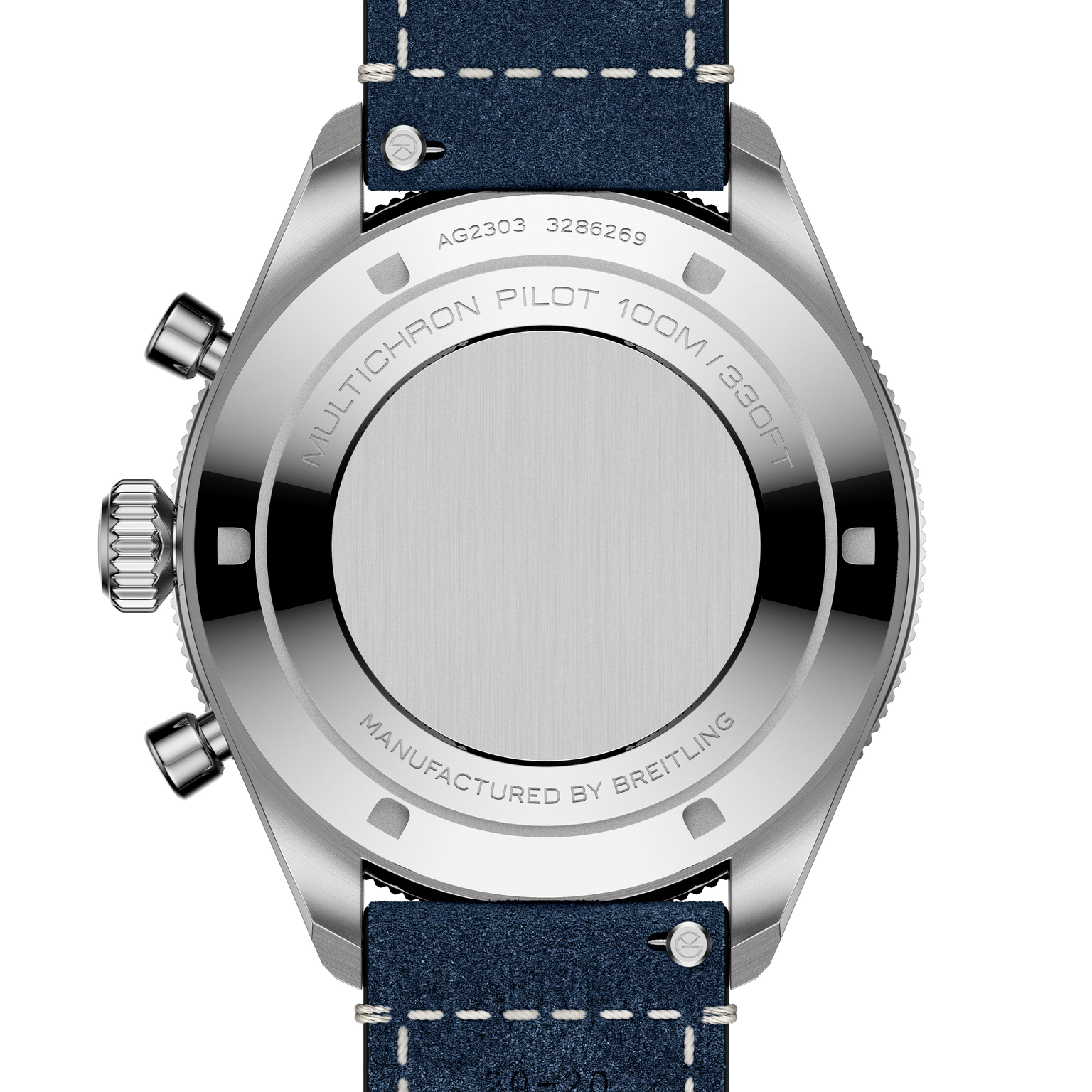 Multichron Pilot | 42mm, Steel Case, Blue Leather Field Strap