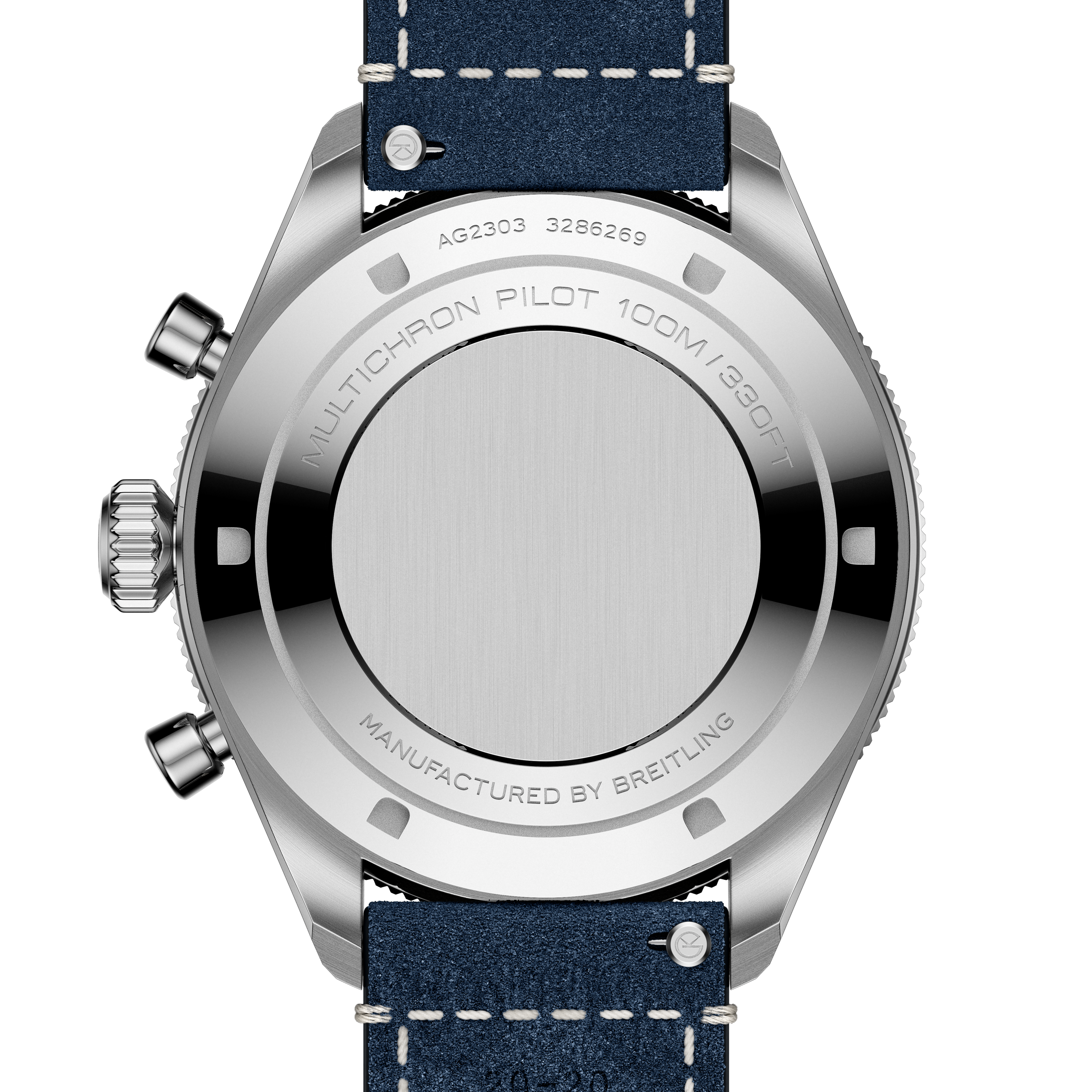 Multichron Pilot | 42mm, Steel Case, Blue Leather Field Strap