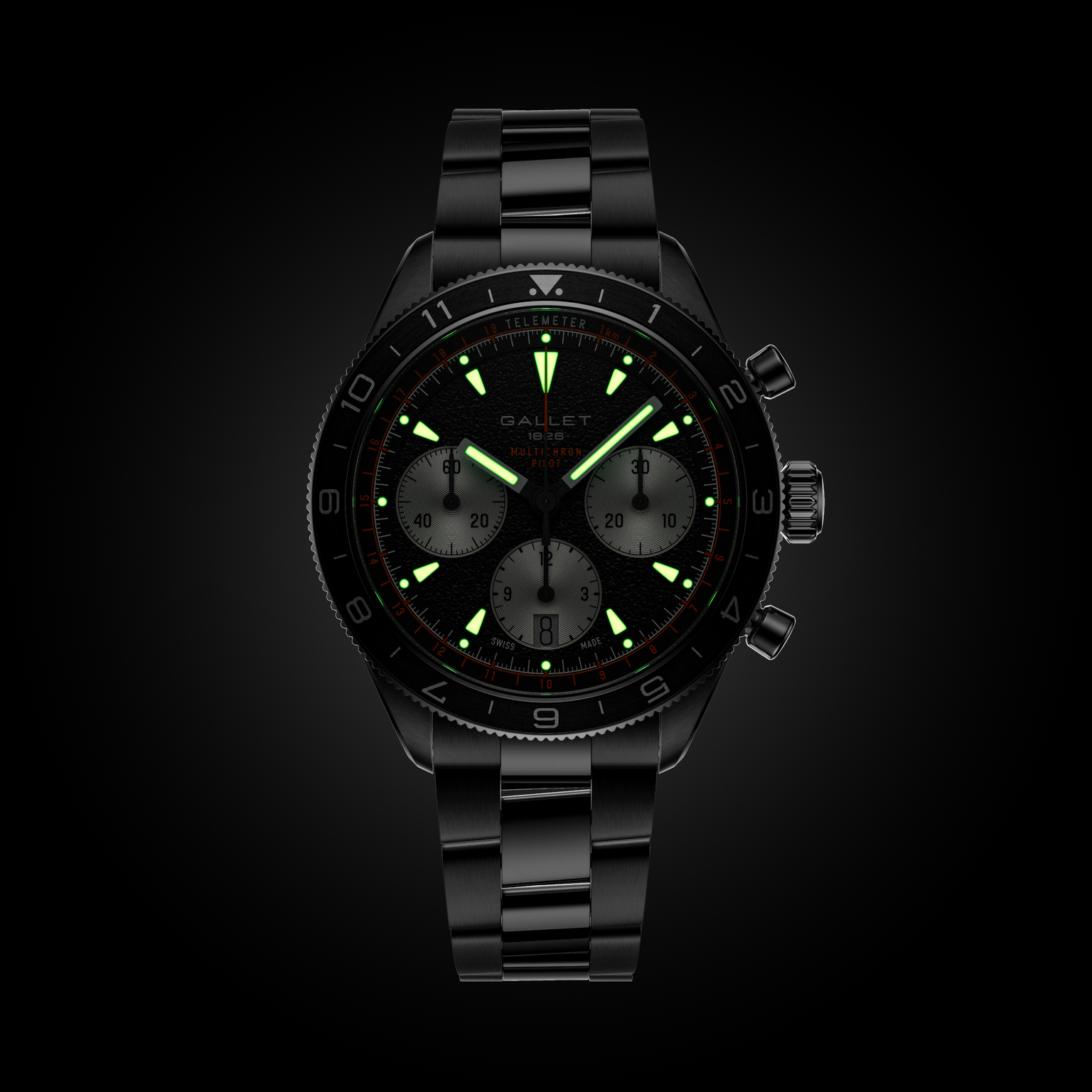 Multichron Pilot | 42mm, Steel Case, Steel Strap