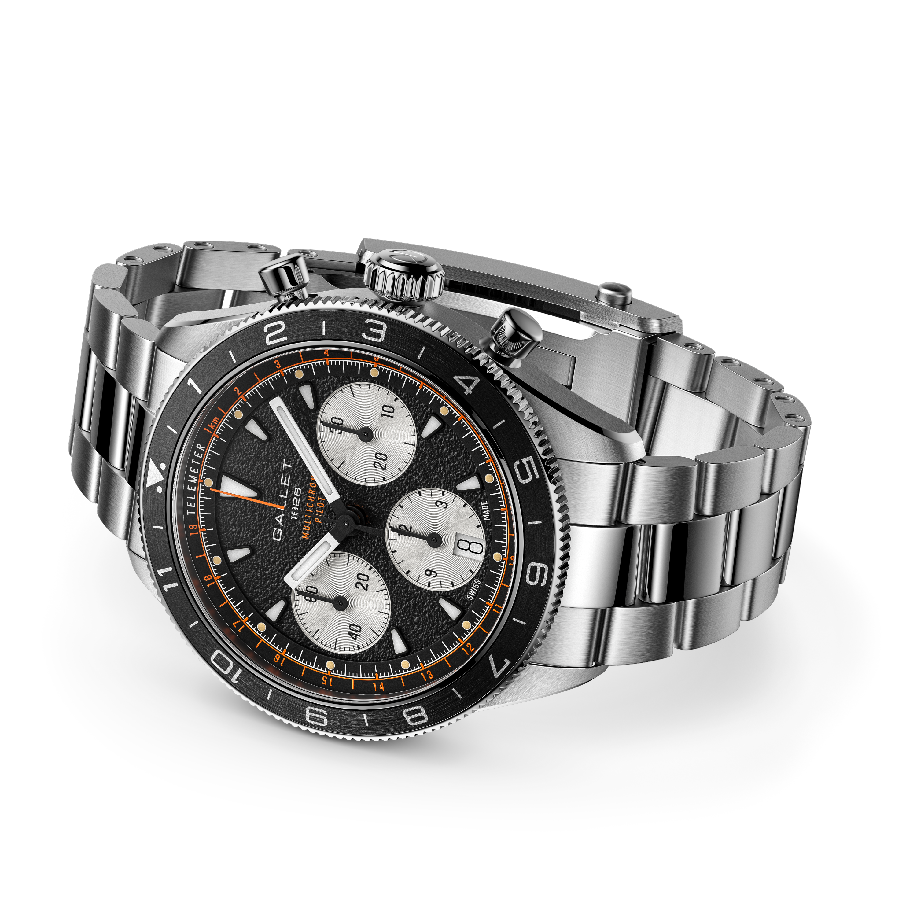 Multichron Pilot | 42mm, Steel Case, Steel Strap