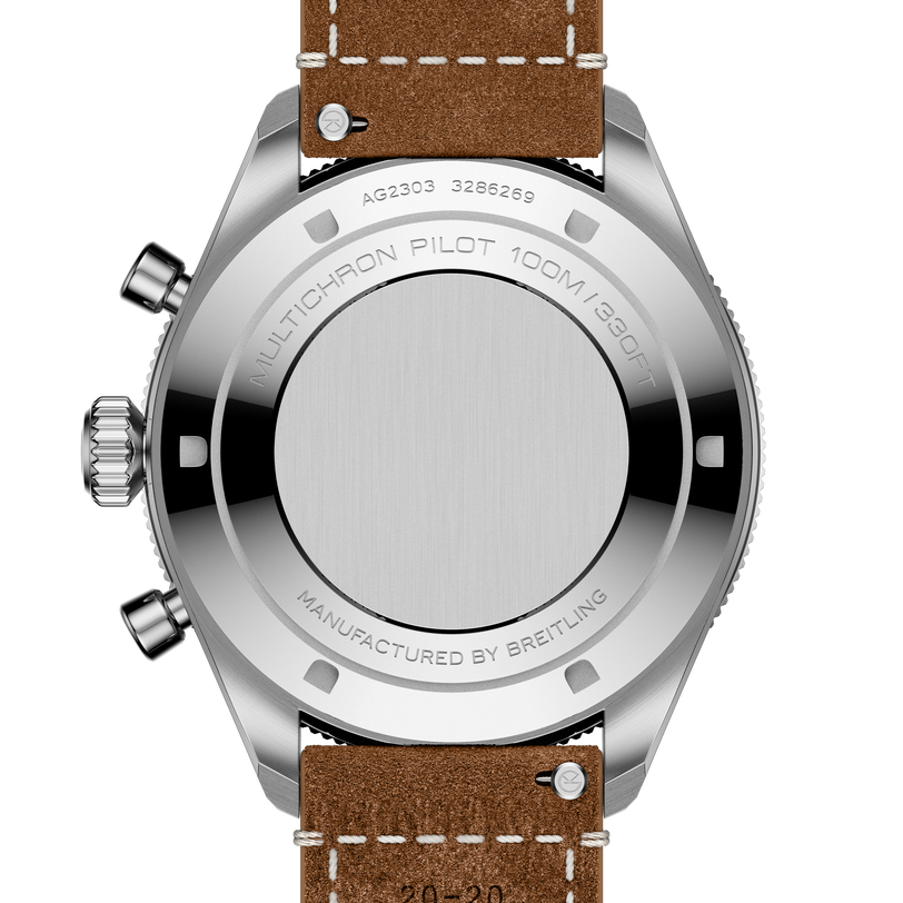 Multichron Pilot | 42mm, Steel Case, Brown Leather Field Strap