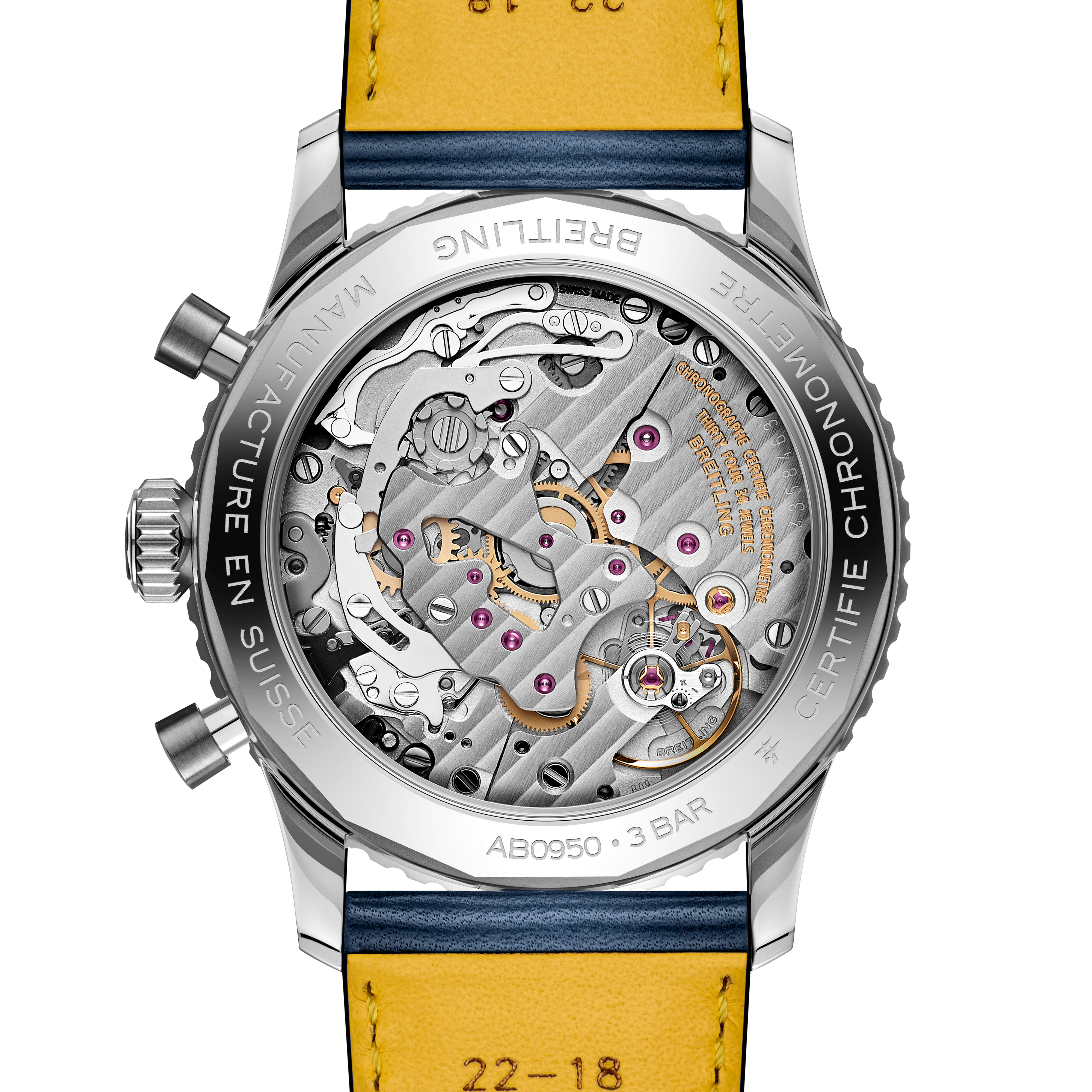 Navitimer B09 Chronograph 41 | Blue Panda Dial, Blue Calfskin Leather Strap