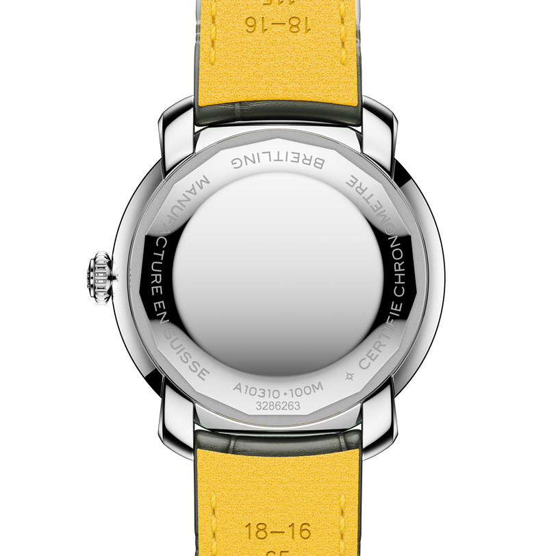 Back face of grey strap Breitling Lady Premier 36