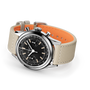 Tribute | 38mm, Steel Case, Beige Fabric Strap