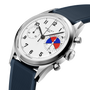 Tribute Yachting | 38mm, Steel Case, Blue Rubber Strap