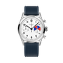 Tribute Yachting | 38mm, Steel Case, Blue Rubber Strap