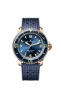Bathyscaphe Quantième Complet Phases de Lune | 43.6mm, Sunburst Gradient Blue Dial, Sail-Canvas Strap