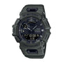 Green resin G-Shock watch with digital and analog display, dark face, and protective rubberized band.
