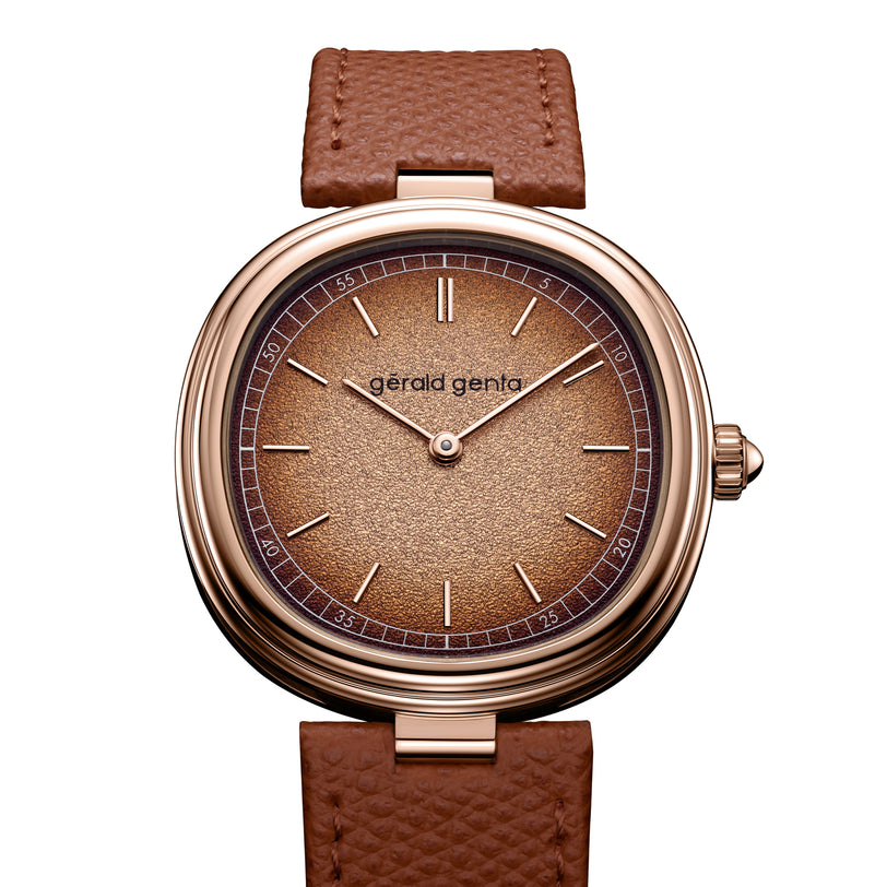 Geneva Time Only Marrone | 38mm, Rose gold 4N