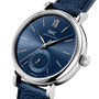 IWC Schaffhausen Portofino Automatic Pointer Date Laureus watch with blue dial and navy leather strap
