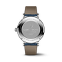 IWC Schaffhausen Portofino Automatic Pointer Date Laureus watch with engraved case back and navy leather strap