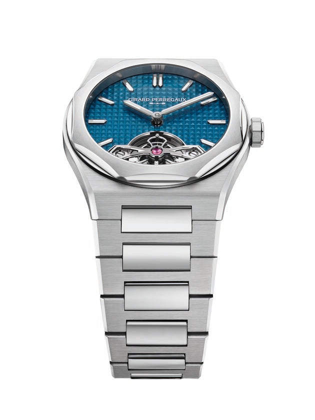 Laureato Fifty Tourbillon Micro-Rotor Grand Feu Blue | 39mm, Steel, Men's Watch