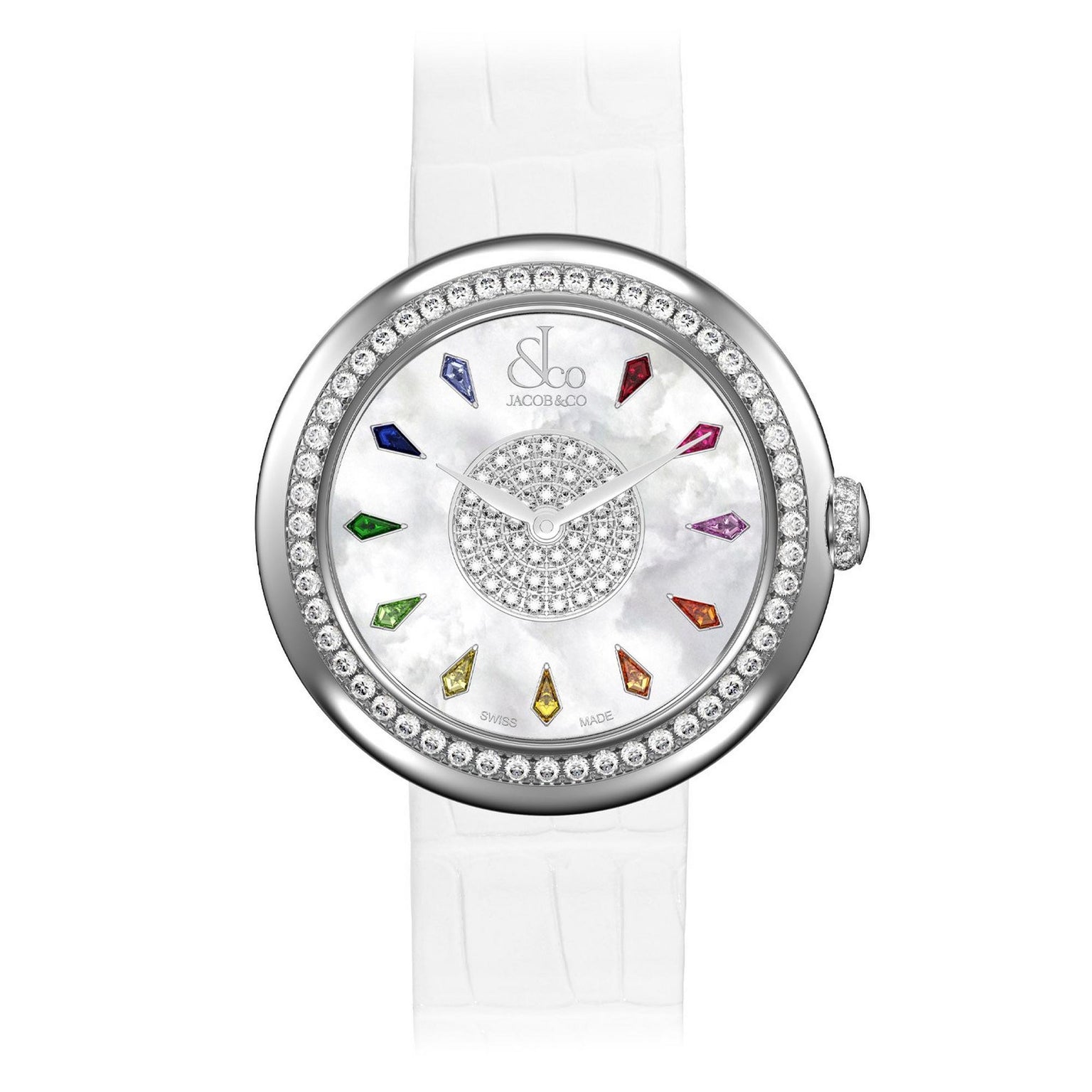 Brilliant |  34mm, Diamond and Sapphire Mother of Pearl, Ladies Watch