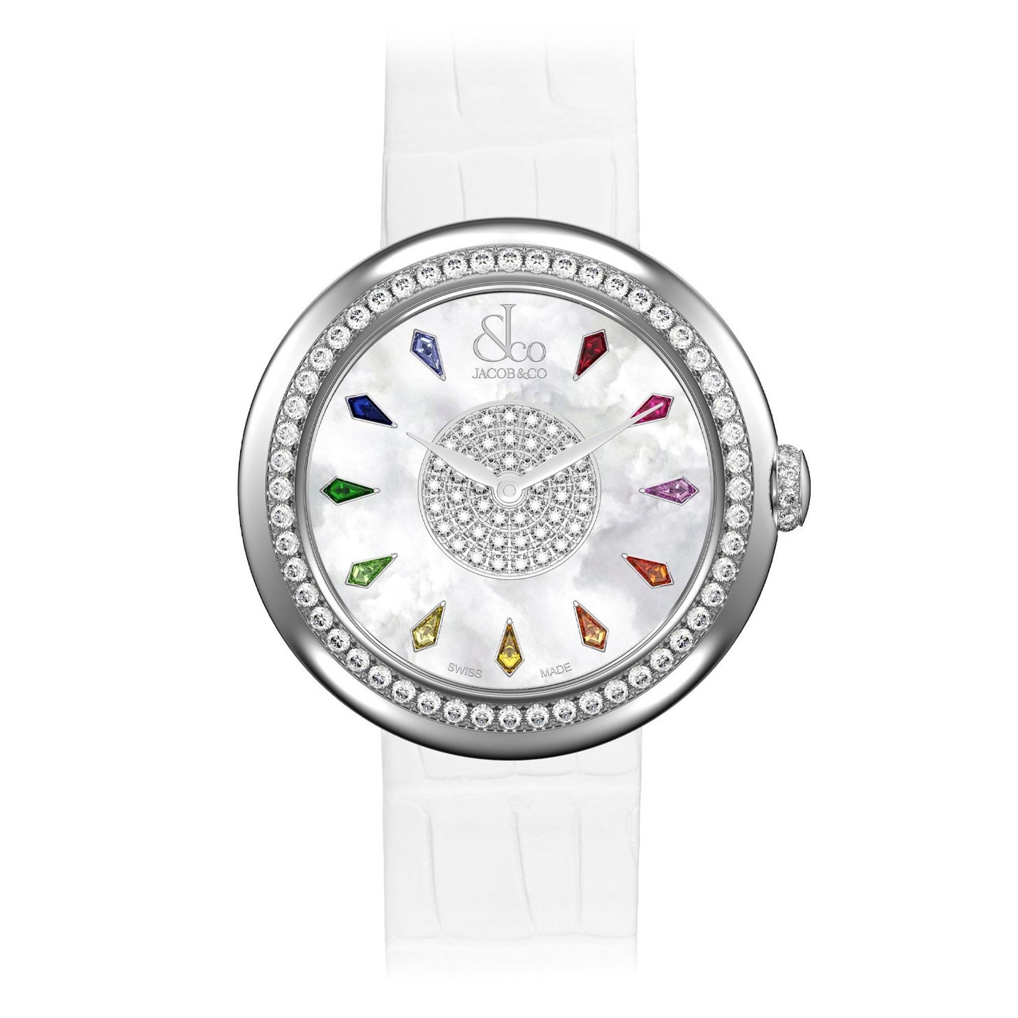 Brilliant |  34mm, Diamond and Sapphire Mother of Pearl, Ladies Watch