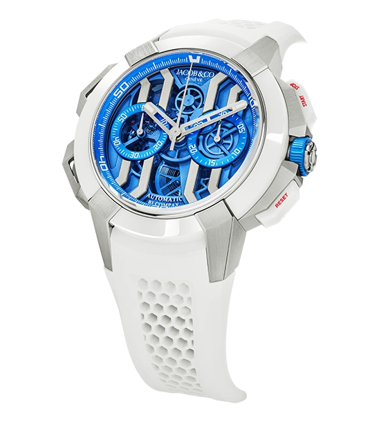 Epic X Chrono | Titanium Satined Case, 44mm, Rubber Strap