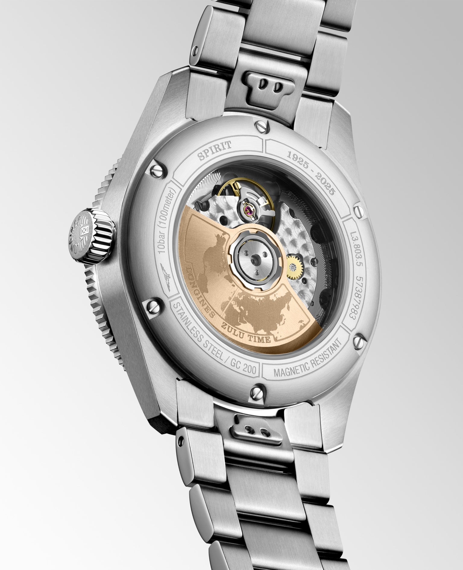 Open face back case of the Spirit Zulu Time 1925