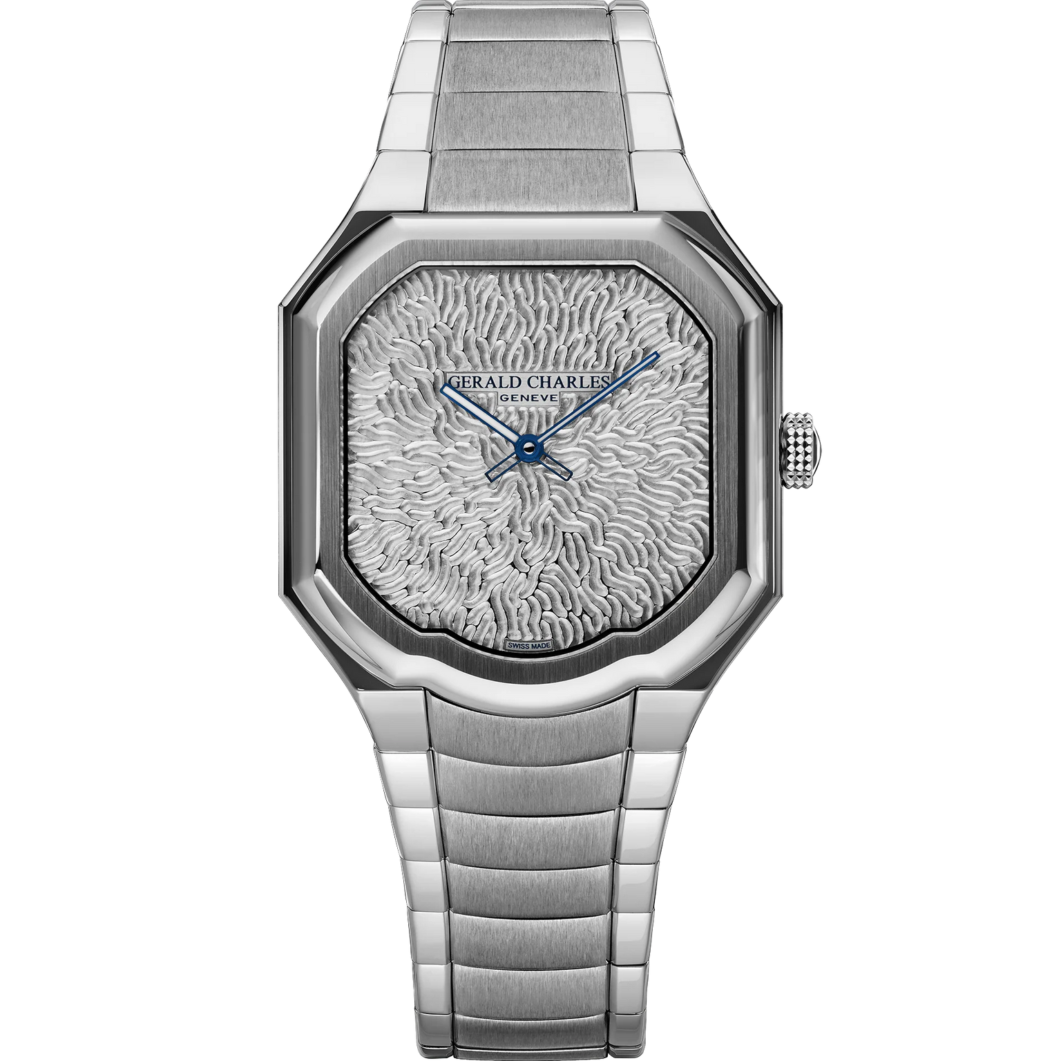 Masterlink Atelier Rhodium | 30mm, Hammered Dial, Stainless Steel