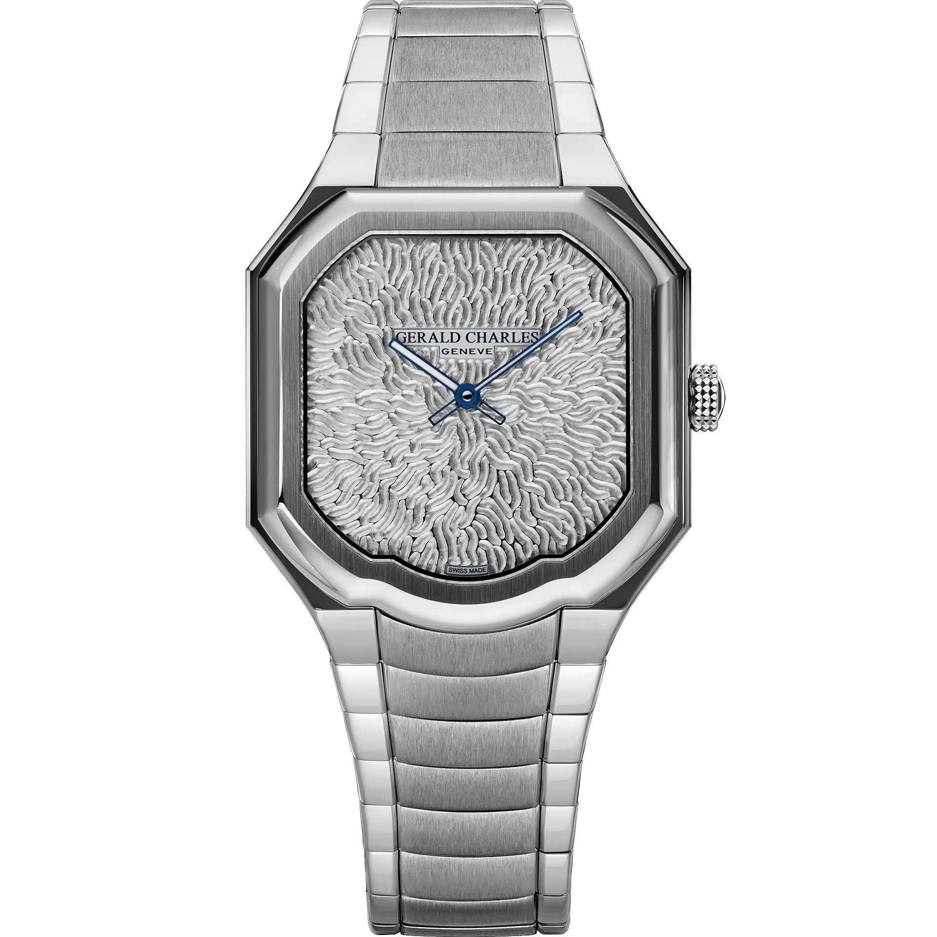 Masterlink Atelier Rhodium | 30mm, Hammered Dial, Stainless Steel