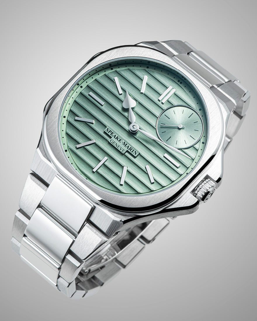 Ripples Metallic Green Front Oblique