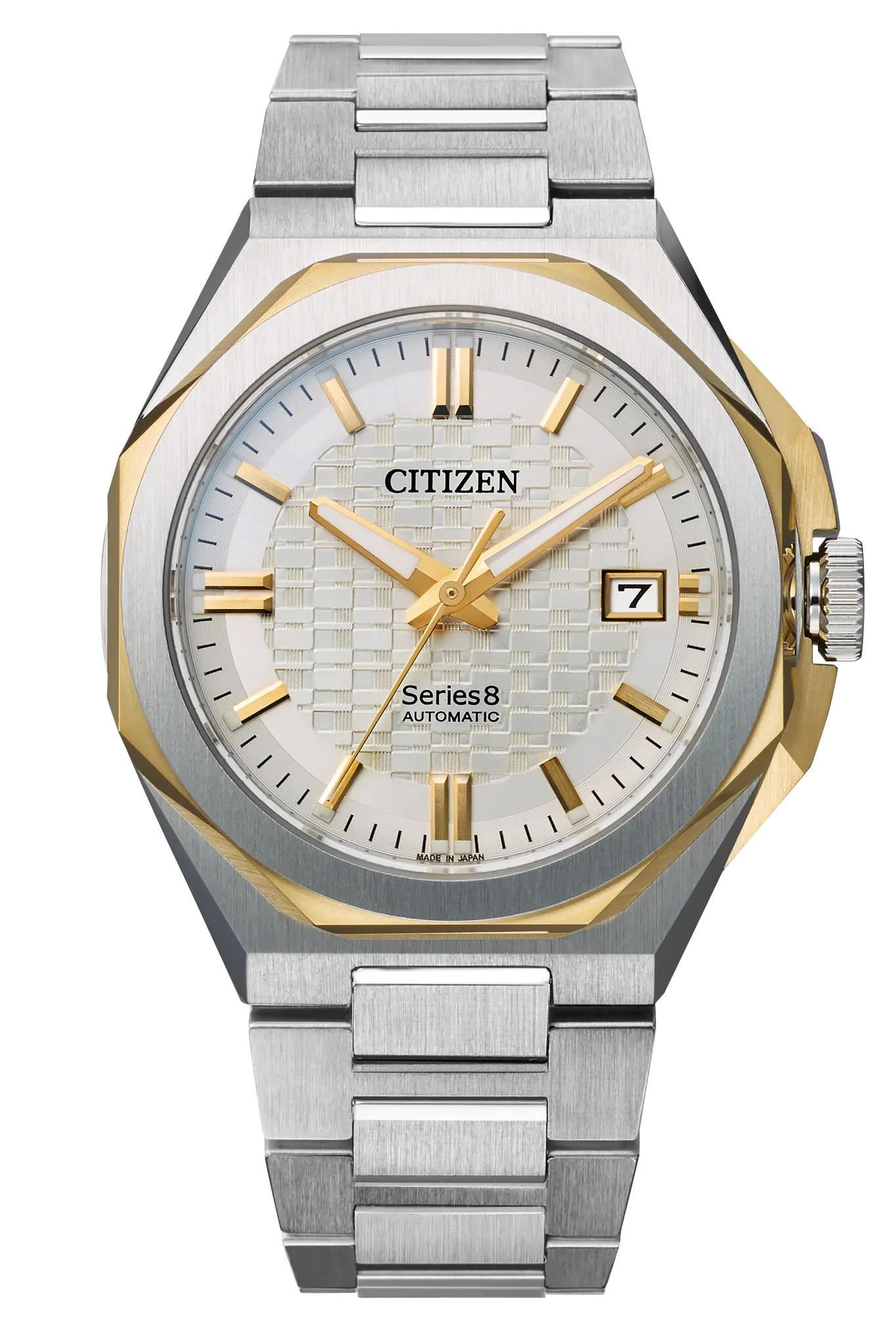 Series8 White | 39mm, Two-Tone Stainless Steel