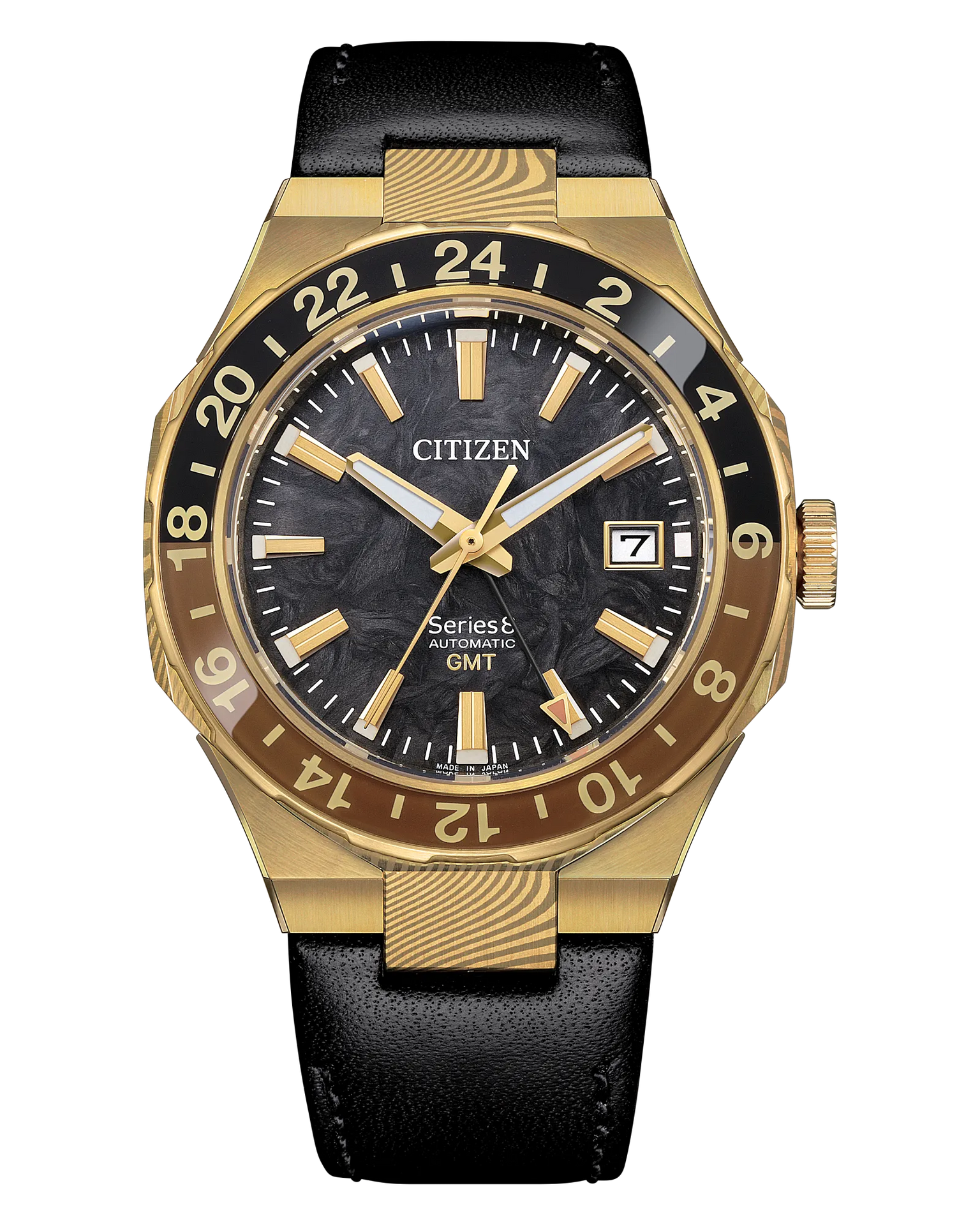 Series8 880 GMT Black | 41mm, Gold-Tone Stainless Steel