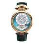 Orbis Mundi | 42mm, White Lacquered Dial, Turquoise Guilloche Sub-Dial, Red Gold