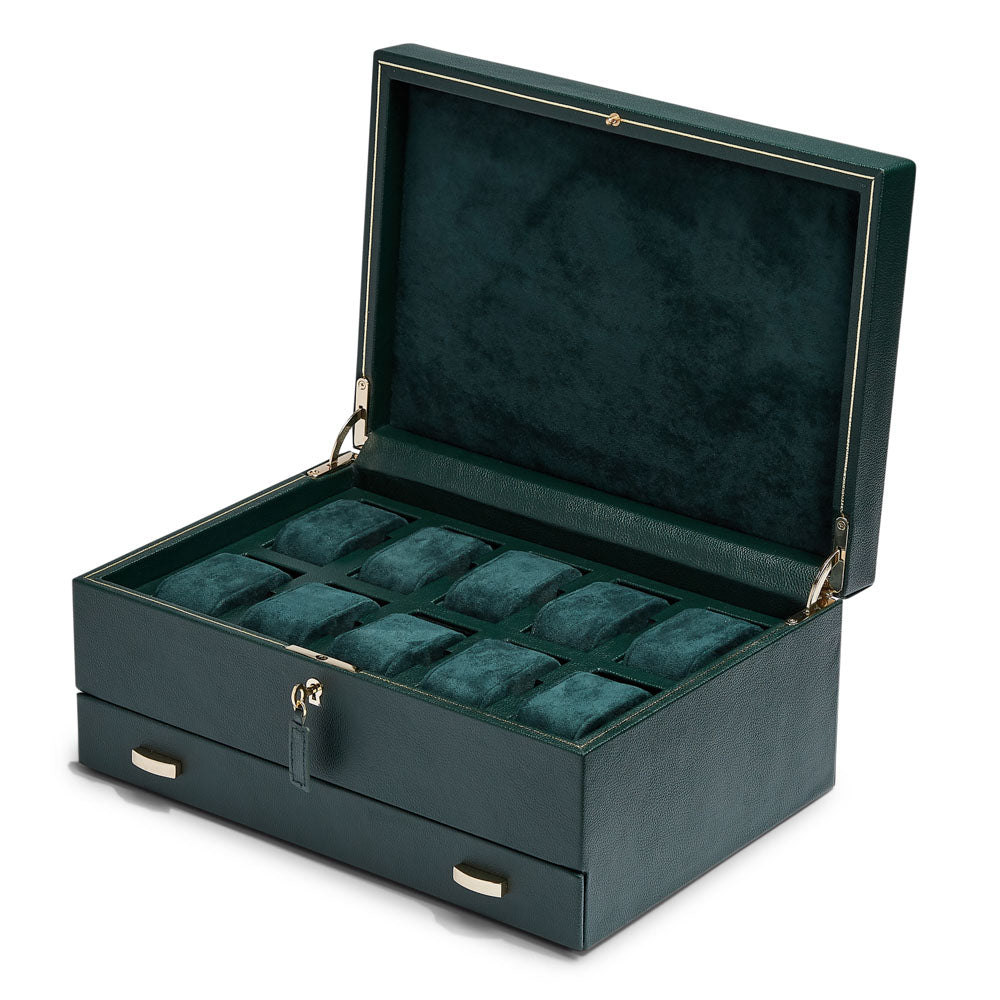 British Racing 10 Piece Watch Box with Storage