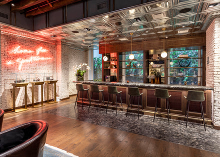 Watches of Switzerland Soho downstairs bar